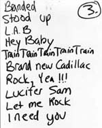 jonny3 setlist